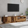 vidaXL Tv-meubel met LED 180x35x40 cm bewerkt hout oud hout