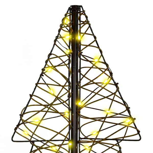 vidaXL Kerstboom met 100 LED Warmwit 120 cm Rattan