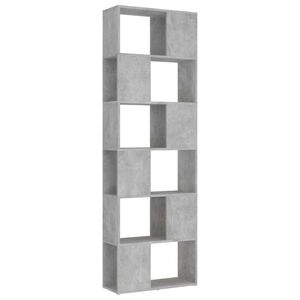 vidaXL Boekenkast/kamerscherm 60x24x186 cm bewerkt hout betongrijs