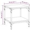 vidaXL Salontafel 50x50x40 cm bewerkt hout gerookt eikenkleurig
