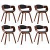 vidaXL Eetkamerstoelen 6 st gebogen hout en kunstleer