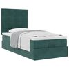 vidaXL Ottoman bed met matrassen 90x200cm fluweel donkergroen