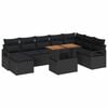 vidaXL Tuinbankenset 9 st Zwart en Bruin