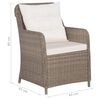 vidaXL 7-delige Tuinset poly rattan bruin