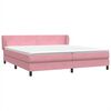 vidaXL Boxspring met matrassen fluweel roze 180x210 cm