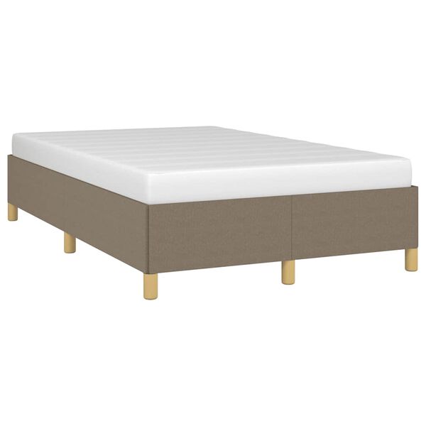 vidaXL Bedframe zonder matras 120x190 cm stof taupe