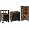 vidaXL Badkamermeubelset met plank 3 pcs Bruin Massief Mango Hout