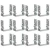 vidaXL Grondankers 12 st 14x6x15 cm gegalvaniseerd staal zilverkleurig
