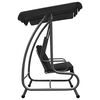 vidaXL Schommelbank voor buiten met luifel antraciet