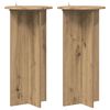 vidaXL Plantenstandaard 2 st Artisanaal eiken 40 x 40 x 80 cm