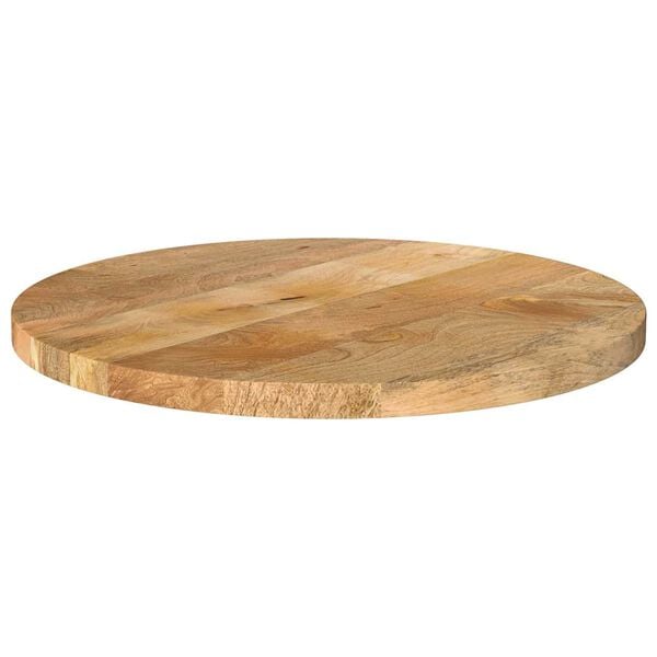 vidaXL Tafelblad rond &Oslash; 40x2,5 cm massief ruw mangohout