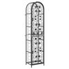 vidaXL Wijnrek voor 73 flessen 45x36x200 cm smeedijzer zwart