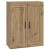 vidaXL Wandkast Artisanaal eiken 69,5 x 34 x 90 cm Bewerkt hout