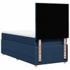 vidaXL Boxspring met matras stof blauw 90x200 cm