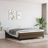 vidaXL Boxspring bed stof donkerbruin 160x200 cm