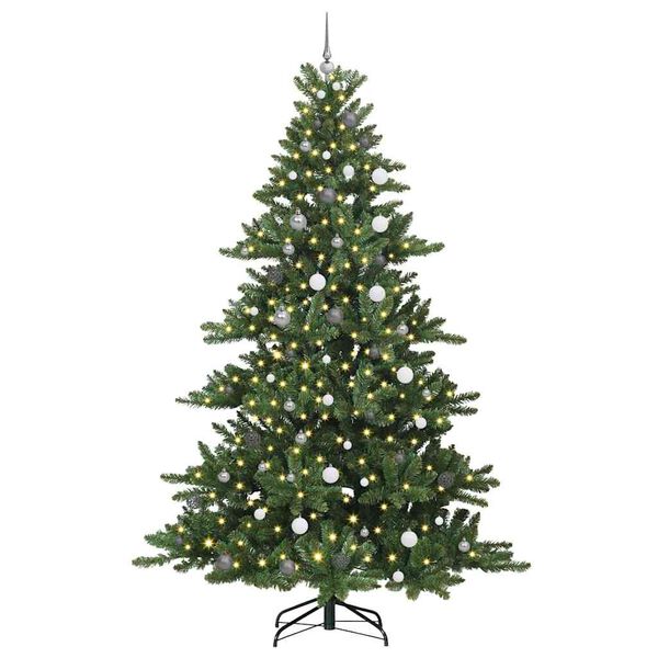 vidaXL Kunstmatige Inklapbare Kerstboom met 300 LED Groen 240 cm PVC