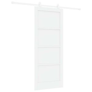 vidaXL Schuifdeur Wit 83 x 202 cm Massief grenenhout