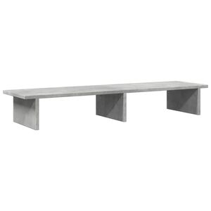 vidaXL Monitorstandaard 100x27x15 cm bewerkt hout betongrijs