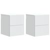 vidaXL Wandbeugel Bedkast 2 pcs Wit 33 x 34,5 x 40 cm Bewerkt hout