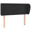 vidaXL Hoofdbord met randen 93x23x78/88 cm kunstleer zwart