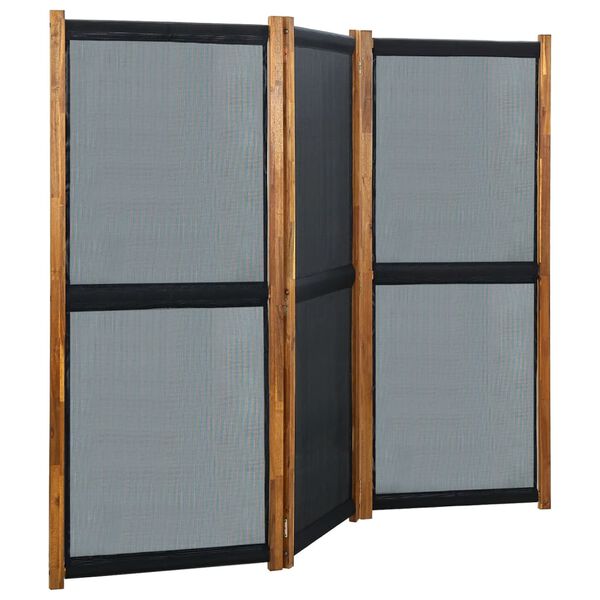 vidaXL Kamerscherm met 3 panelen 210x170 cm zwart