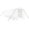 vidaXL Tuinkas met stalen frame 16 m&sup2; 8x2x2 m wit