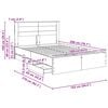 vidaXL Bedframe met lade met opslag Wit 160 x 200 cm Ingenieurshout