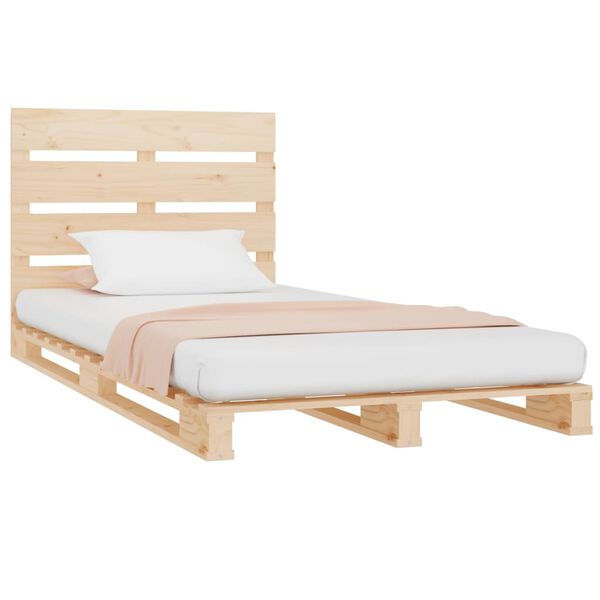 vidaXL Bedframe zonder matras massief grenenhout 75x190 cm