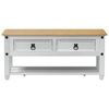 vidaXL Salontafel met lade Wit 100 x 48 x 45 cm Massief grenenhout