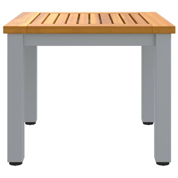 vidaXL Buiten Tafel Natuurlijk en Grijs 45 x 45 x 38 cm