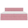 vidaXL Opslag bed met matras met hoofdeinde Roze 100 x 200 cm