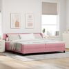 vidaXL Boxspringbed met matras Roze 200 x 200 cm Fluweel