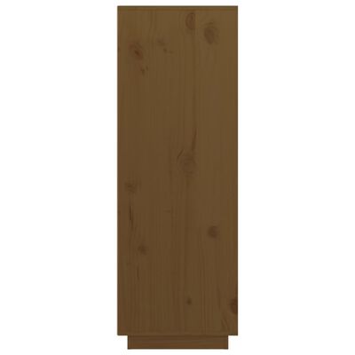 vidaXL Hoge kast 89x40x116,5 cm massief grenenhout honingbruin