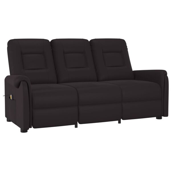 vidaXL Massagestoel 3-zits verstelbaar kunstleer zwart