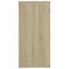 vidaXL Dressoir 80x36x75 cm bewerkt hout sonoma eikenkleurig