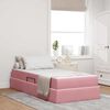 vidaXL Opbergbed met matras met matras Roze 90 x 200 cm Fluweel