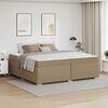 vidaXL Bedframe met matras Cappuccino 200 x 200 cm Stof