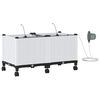 vidaXL Tuin Pot met Irrigatie en Wielen 2 st Wit 80 x 40 x 43,5 cm PP