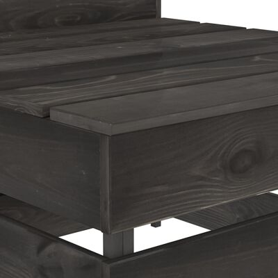 vidaXL Tuinbank 3-zits grijs geïmpregneerd grenenhout