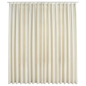 vidaXL Gordijn verduisterend met haken 290x245 cm fluweel cr&egrave;me