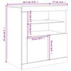 vidaXL Dressoir met LED-verlichting 60,5x37x67 cm wit