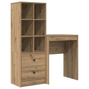vidaXL Bureau Artisan Eiken 105,5 x 34 x 127 cm 2 st