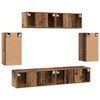 vidaXL Tv-meubelset Wandgemonteerd 6 pcs Oud Hout Bewerkt hout