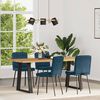 vidaXL Eetkamerstoelen 4 st fluweel blauw