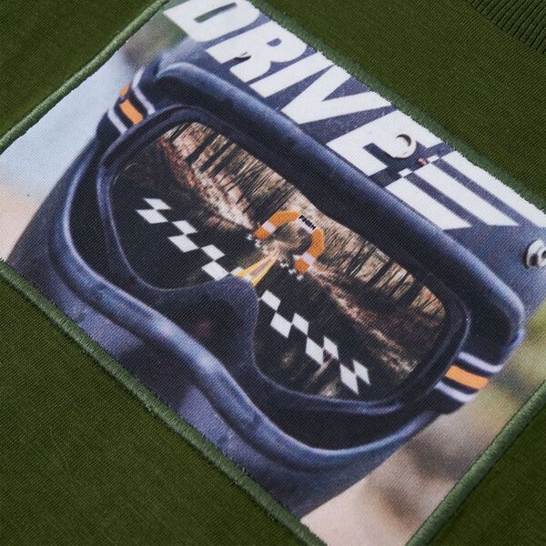 Kindershirt met lange mouwen 116 donkerkakikleurig