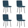 vidaXL Eetkamerstoelen 4 st fluweel blauw