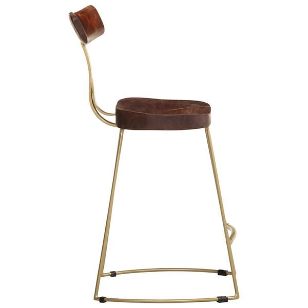 vidaXL Barkrukken 2 st 49x43x79 cm massief mangohout