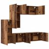 vidaXL TV-wandmeubel Wandgemonteerd 5 pcs Oud Hout Bewerkt hout