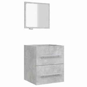 vidaXL Badkamerkast met spiegel 41x38,5x48 cm betongrijs