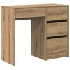 vidaXL Bureau Artisan Eiken Bewerkt hout 90 x 37,5 x 75 cm
